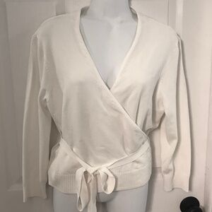 NWT $230 Ralph Lauren Winter White Wrap-a-round Sweater SZ XL 80% off msrp
